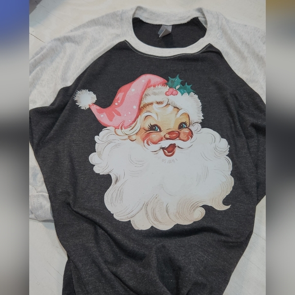 Pink Santa 3/4 Sleeves Shirt - Picture 2 of 3